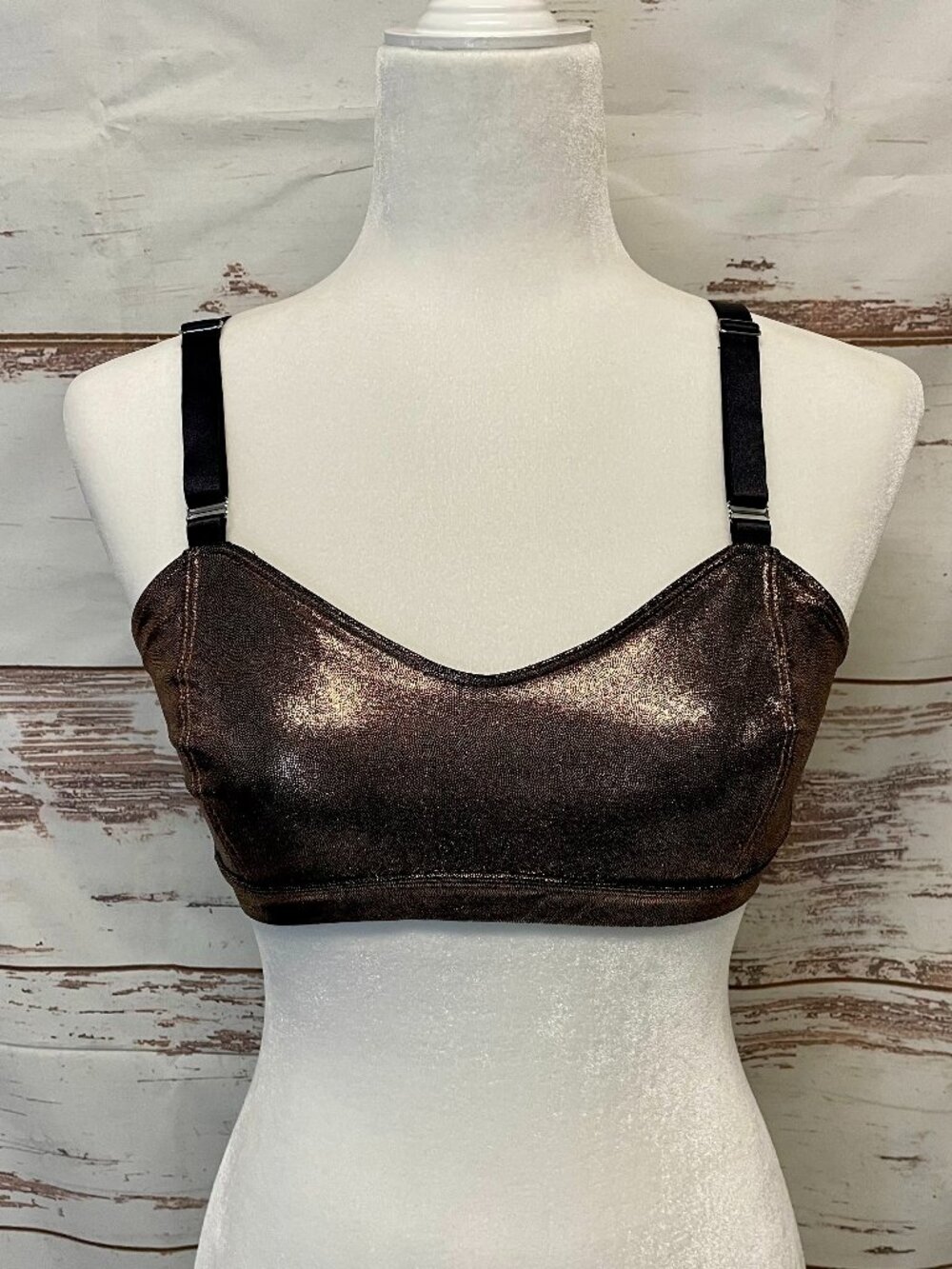 Heroine Metallic bronze sports bra